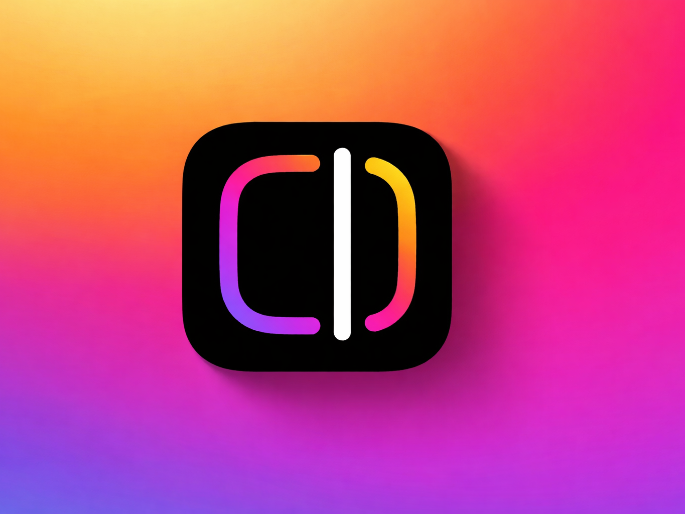 Instagram Edits app icon on a pink, orange and yellow gradient