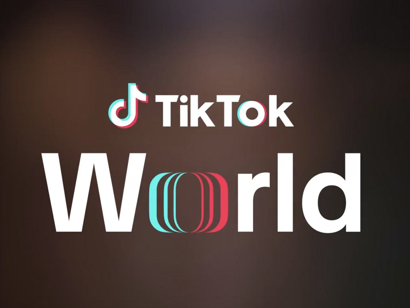 TikTok World logo on a dark background